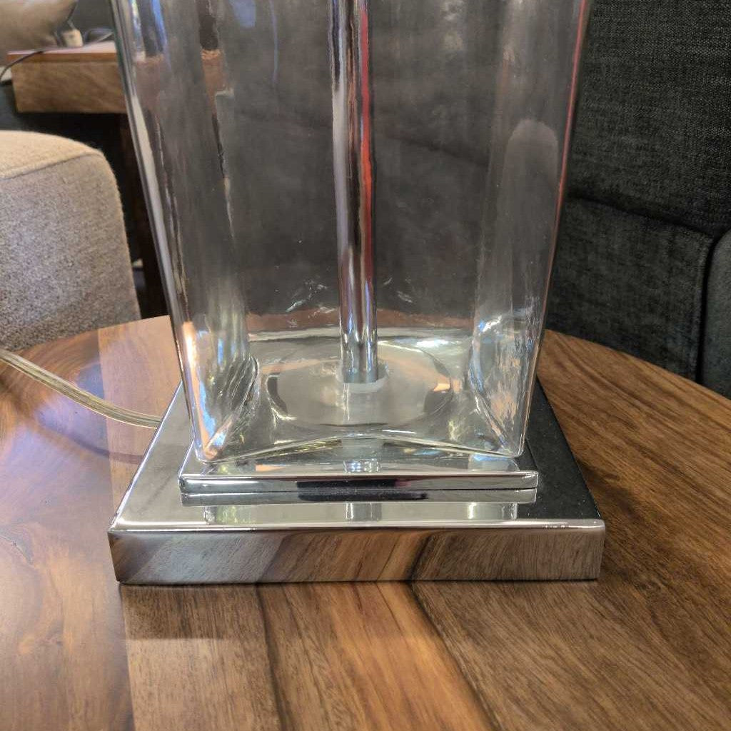 Glass Chrome Base Lamp LAMPS