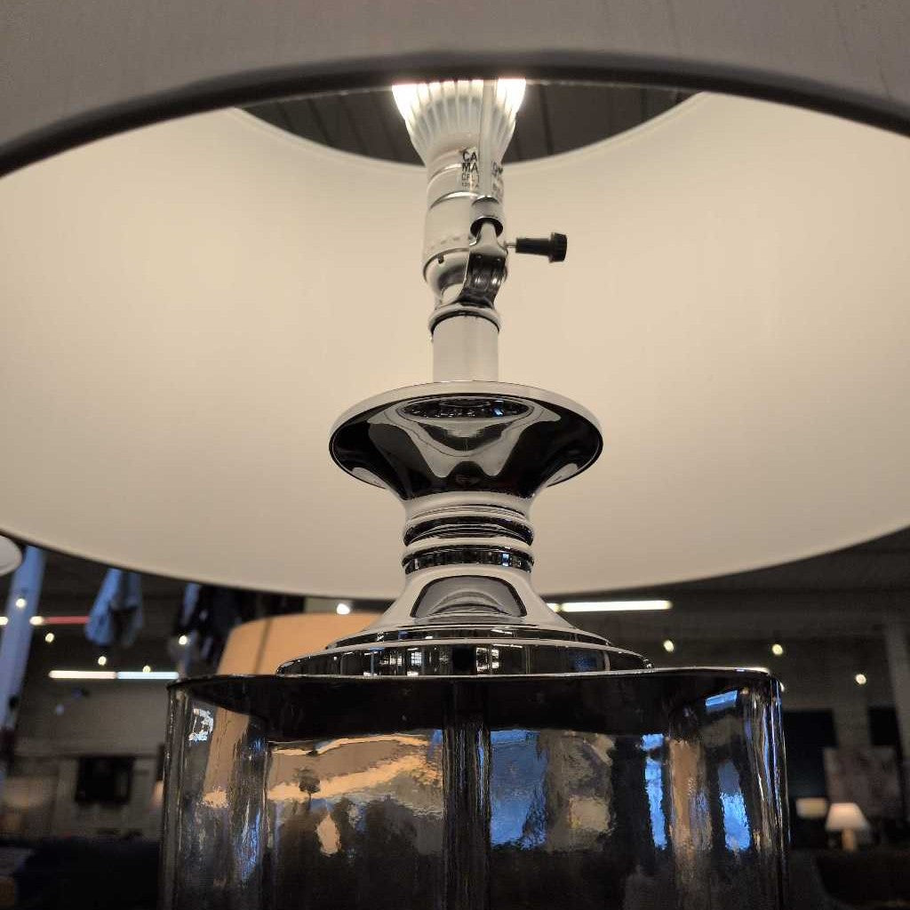 Glass Chrome Base Lamp LAMPS