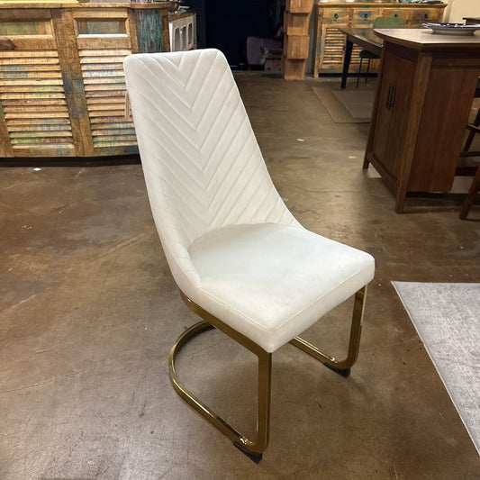 Cream Velvet Dining Chair