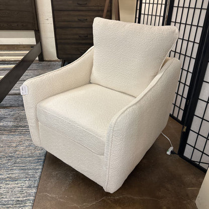 Vanilla Boucle Swivel Glider U ACCENT CHAIRS