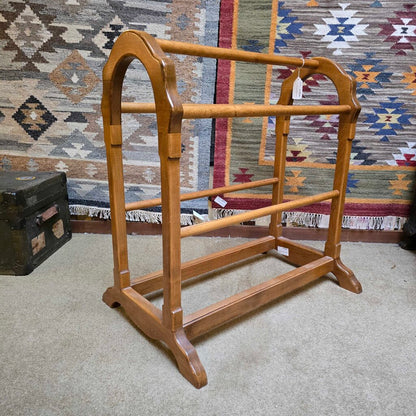 Wood 3 Rung Blanket Rack