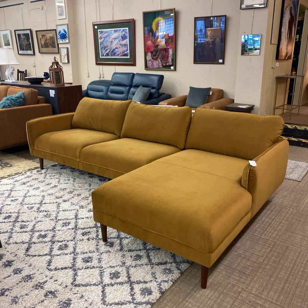 Mod Ochre RAF Chaise Sectional