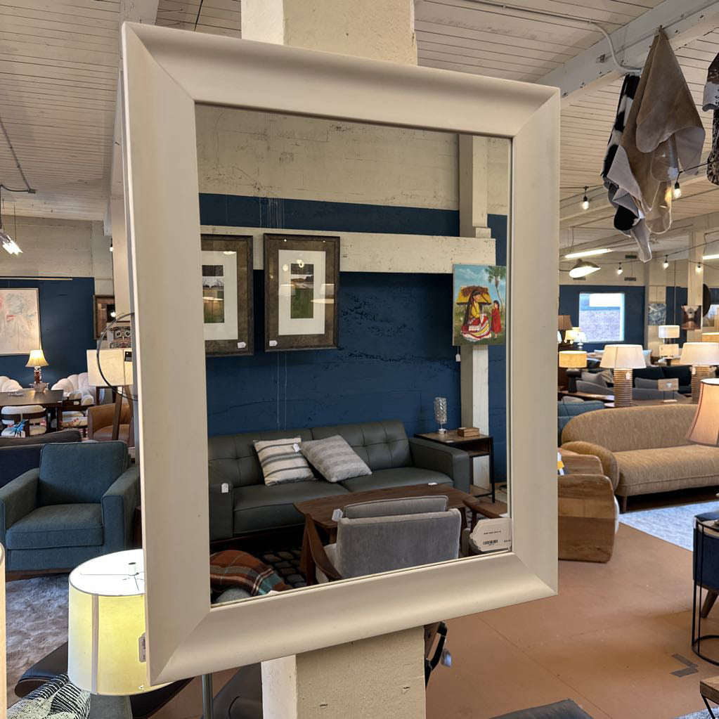 Contemporary White Frame Mirror C MIRRORS