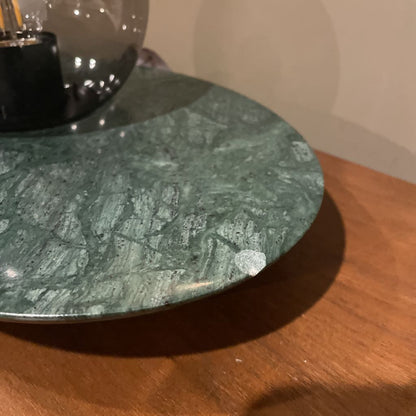Green Marble Smoke Glass Table Lamp