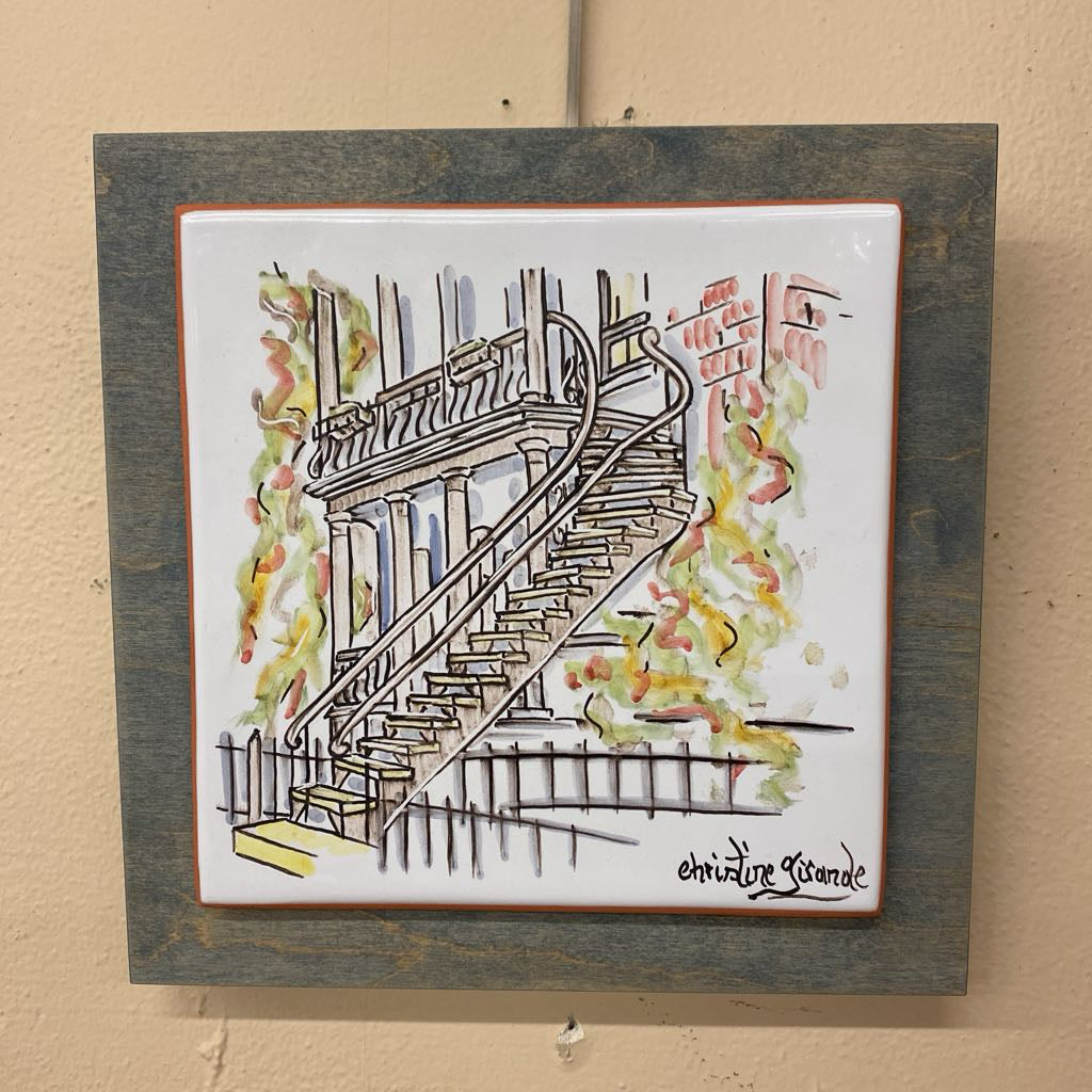 Signed Tile Quebec City Street Art ART