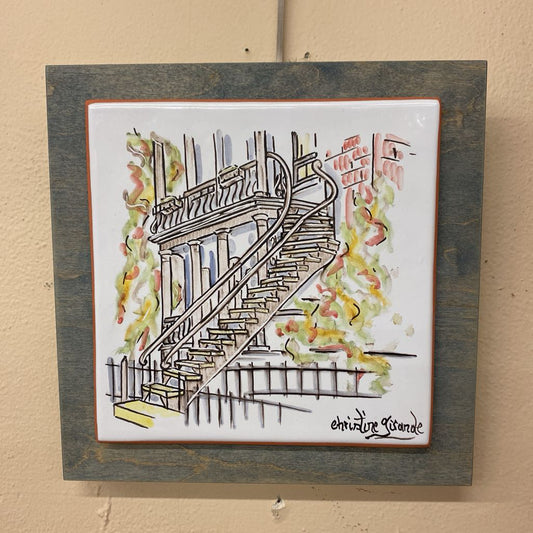Signed Tile Quebec City Street Art ART