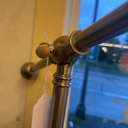 Brushed Steel Adjustable Arm Floor Lamp