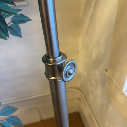 Brushed Steel Adjustable Arm Floor Lamp
