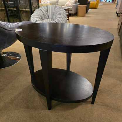 Oval Entry Table with Shelf C SIDE TABLES