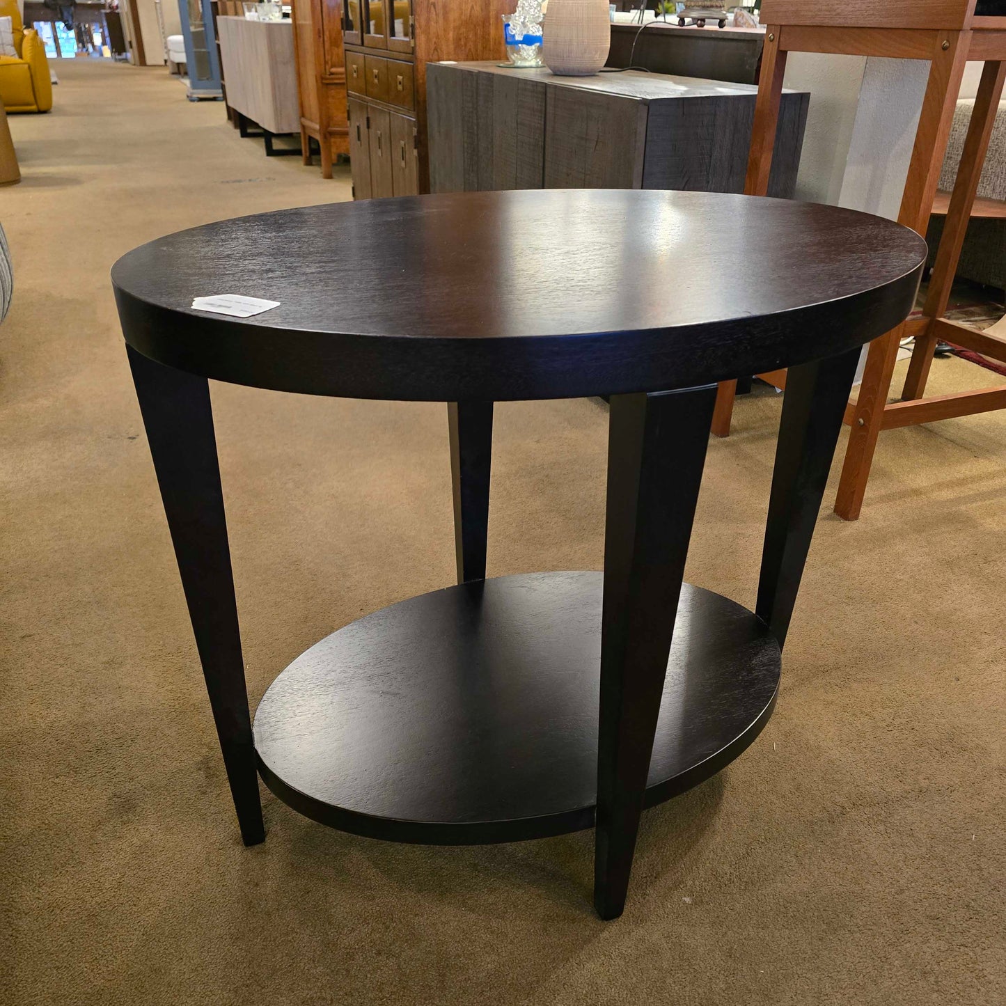 Oval Entry Table with Shelf C SIDE TABLES