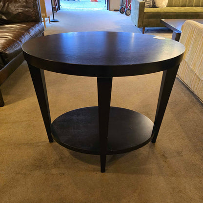 Oval Entry Table with Shelf C SIDE TABLES