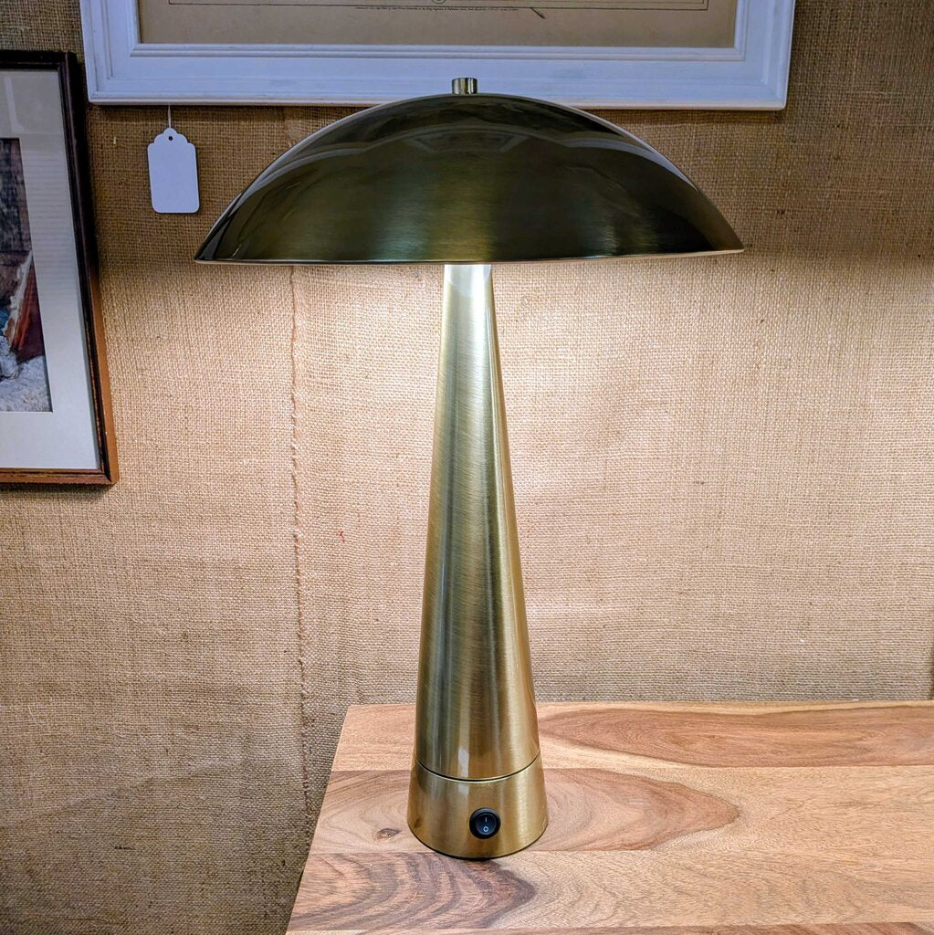 Conical Brass Table Lamp