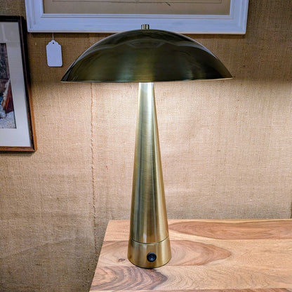 Conical Brass Table Lamp