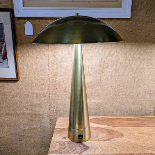 Conical Brass Table Lamp