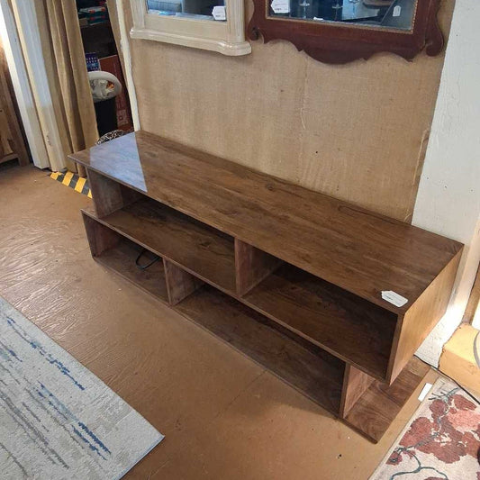 Walnut Asymmetric TV Stand C MEDIA STANDS