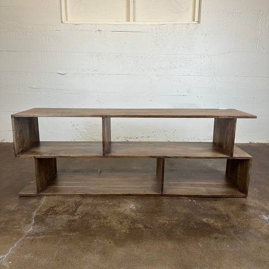 Walnut Asymmetric TV Stand