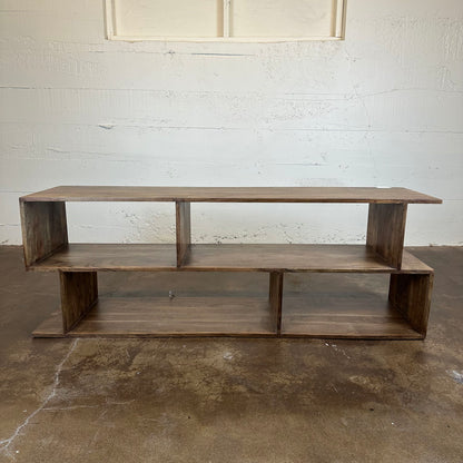 Walnut Asymmetric TV Stand
