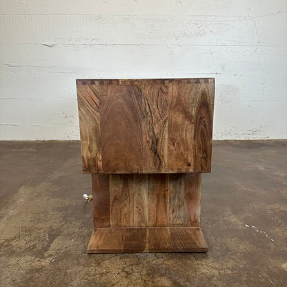 Walnut Asymmetric TV Stand
