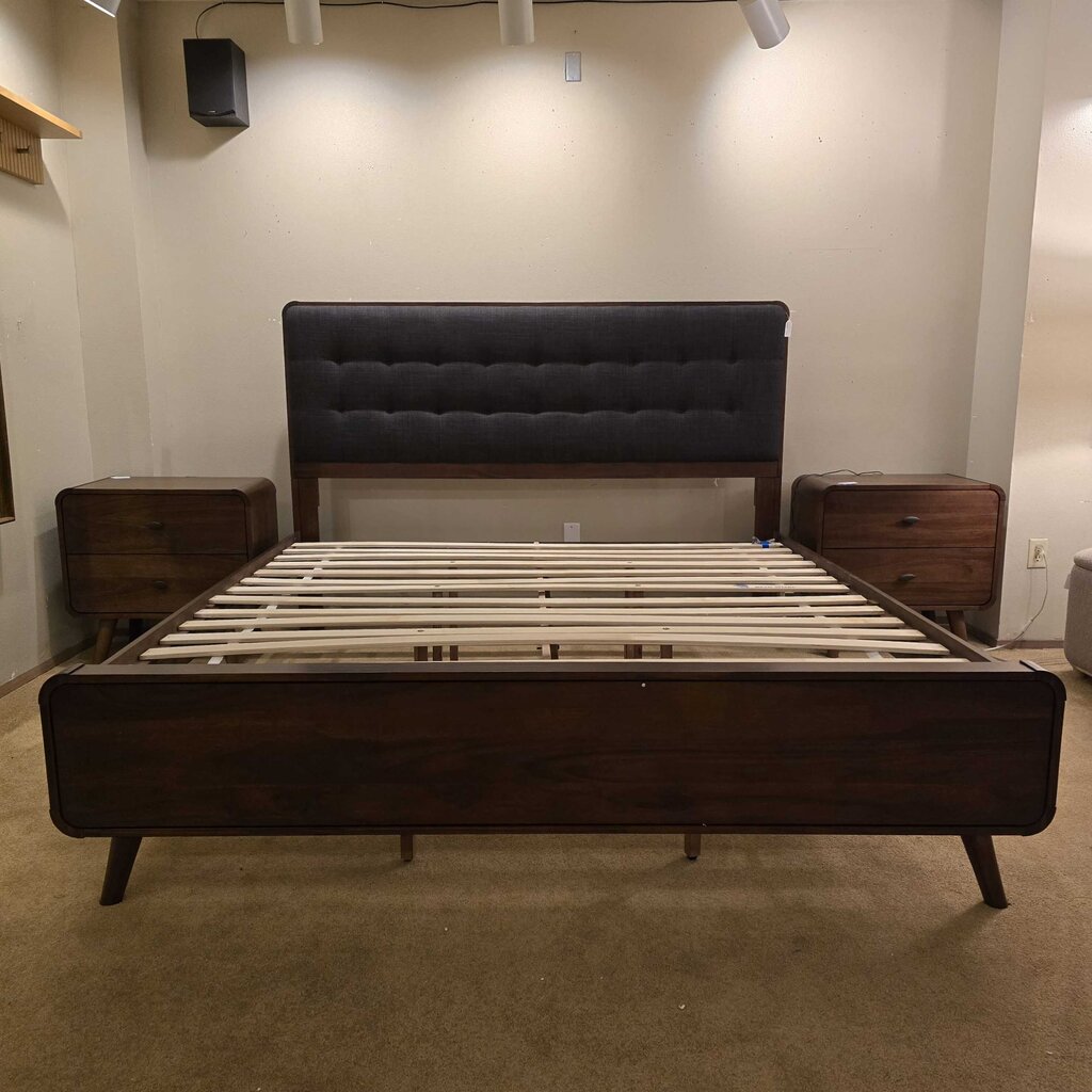 MC Walnut King Bed Frame