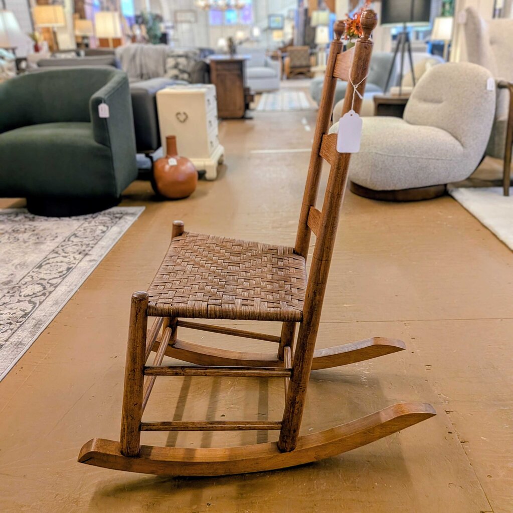 Mission Style Woven Seat Rocking Chair