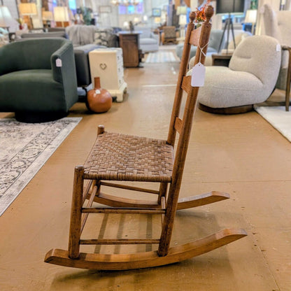 Mission Style Woven Seat Rocking Chair