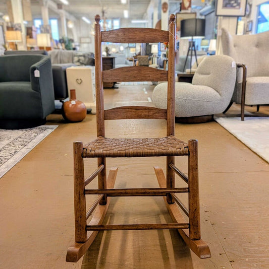 Mission Style Woven Seat Rocking Chair