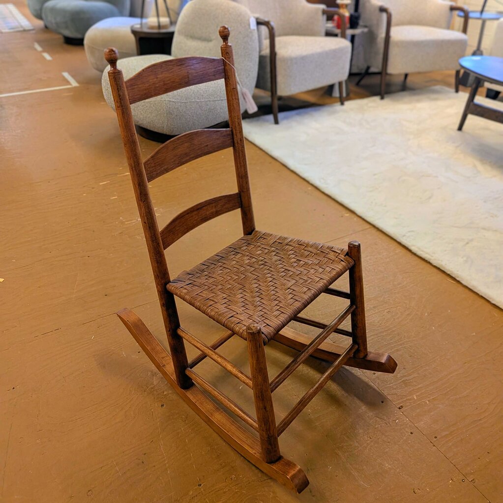 Mission Style Woven Seat Rocking Chair
