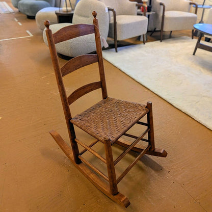 Mission Style Woven Seat Rocking Chair