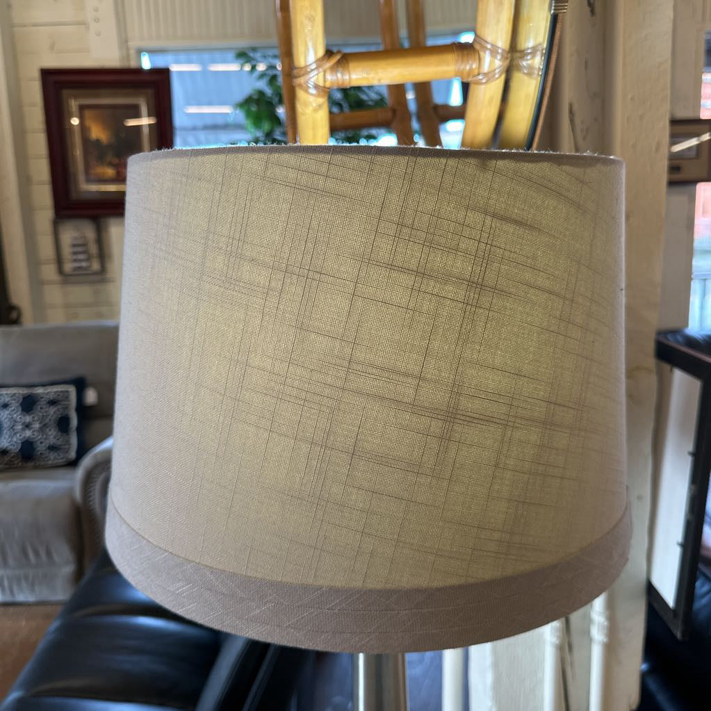 Silver Base Lamp w/ Modern Shade LAMPS