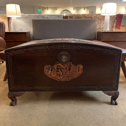 Ornate Carved Vintage Trunk