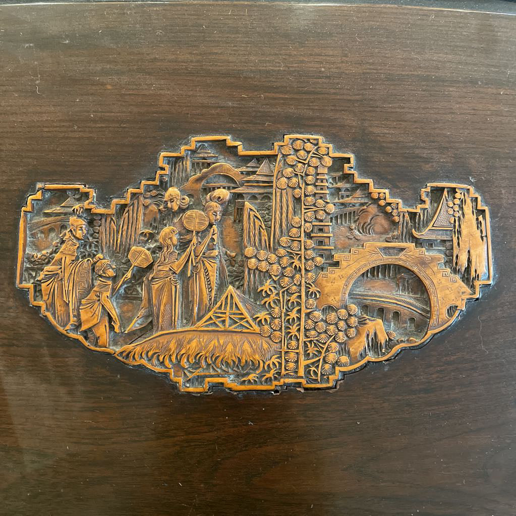 Ornate Carved Vintage Trunk