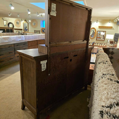 12 Drawer Dark Wood Dresser w/ Mirror