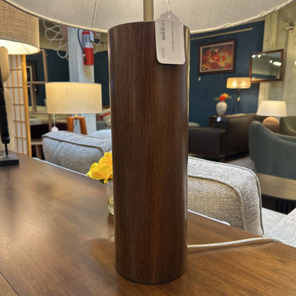 Walnut Column Table Lamp LAMPS