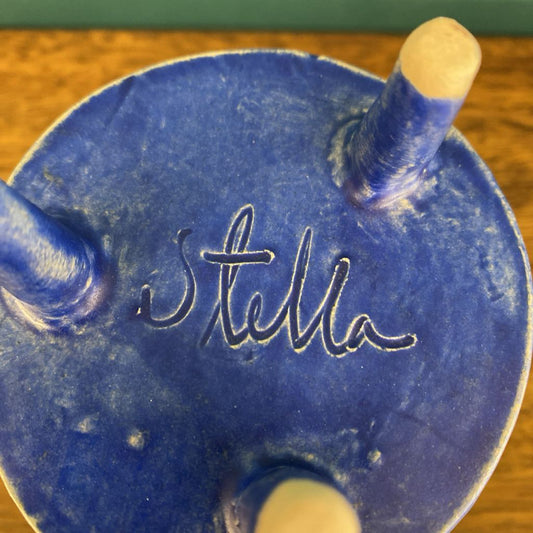 Signed ATELIER STELLA Pottery Blue