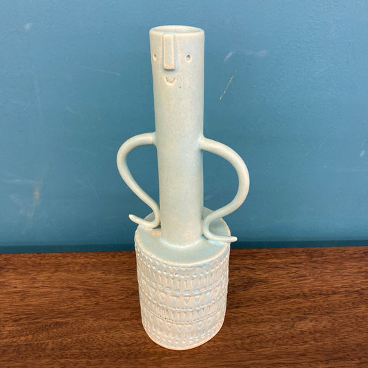 Signed ATELIER STELLA Pottery Seafoam w/Arms