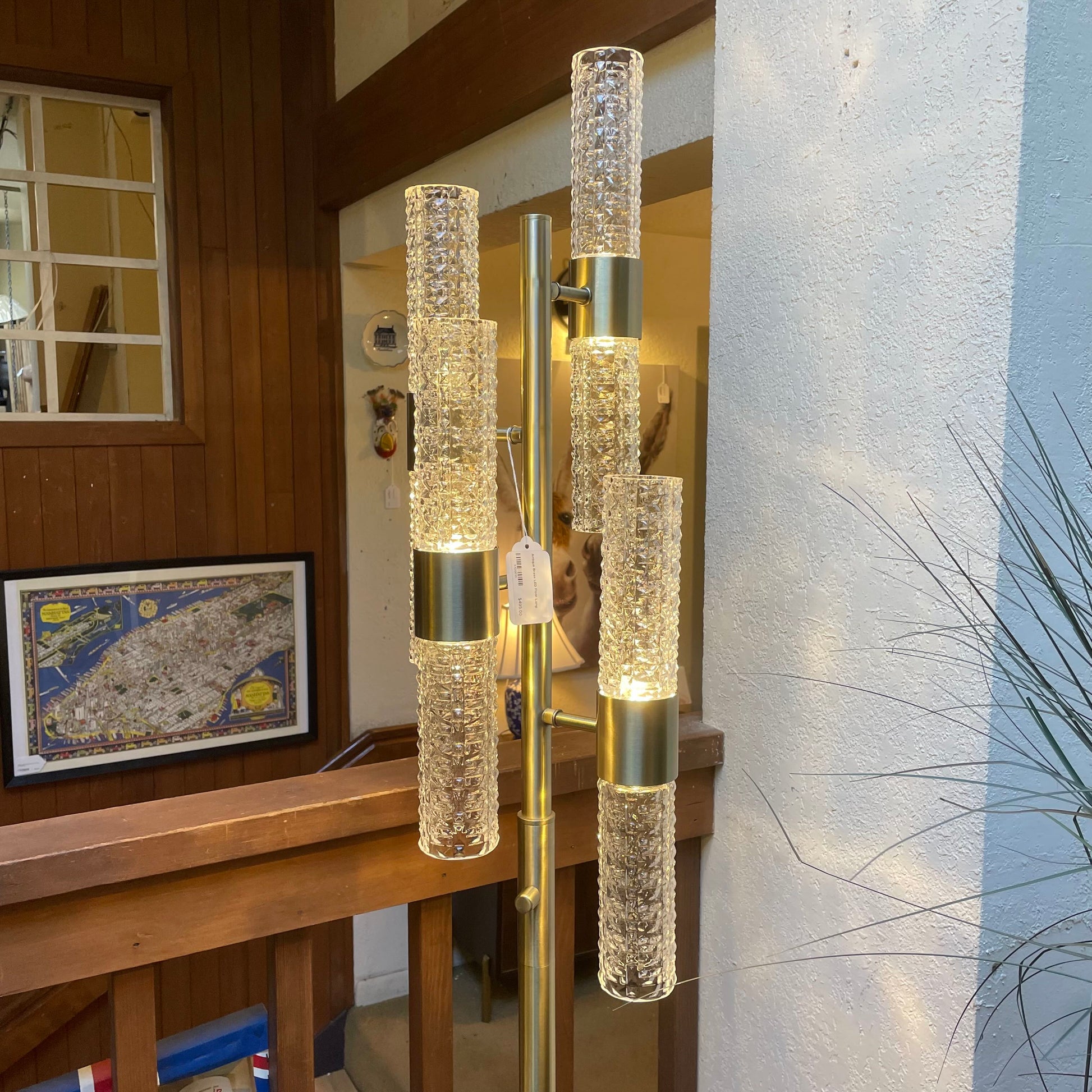 Antique Brass LED Floor Lamp LAMPS