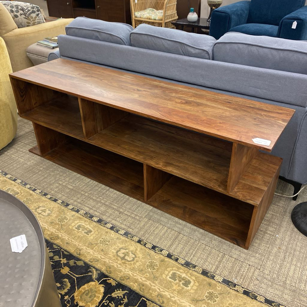 Walnut Asymmetric TV Stand C MEDIA STANDS