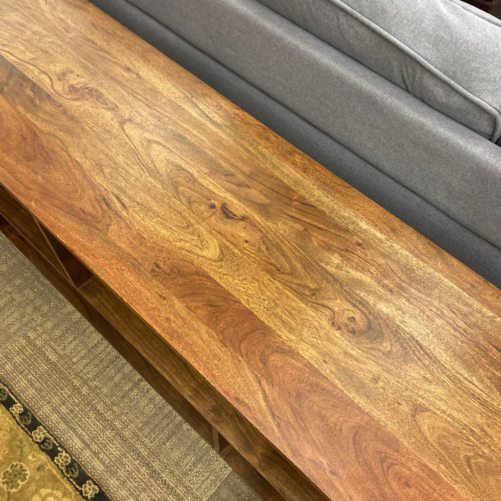 Walnut Asymmetric TV Stand