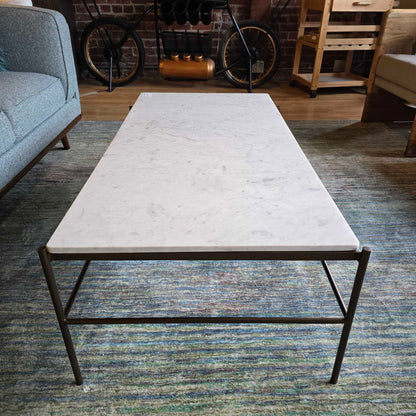 Four Hands Marble Coffee Table with Shelf