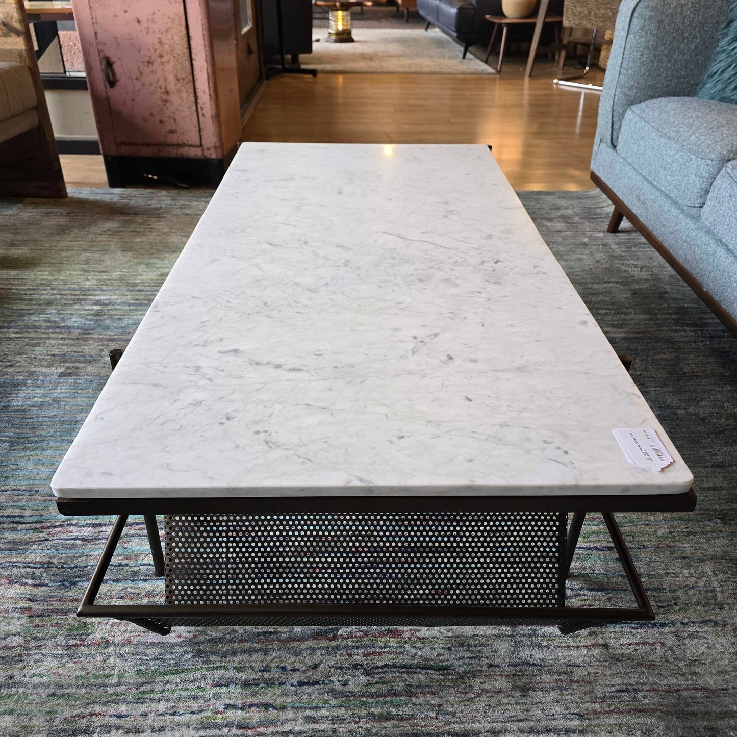 Four Hands Marble Coffee Table with Shelf