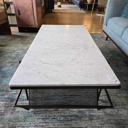 Four Hands Marble Coffee Table with Shelf