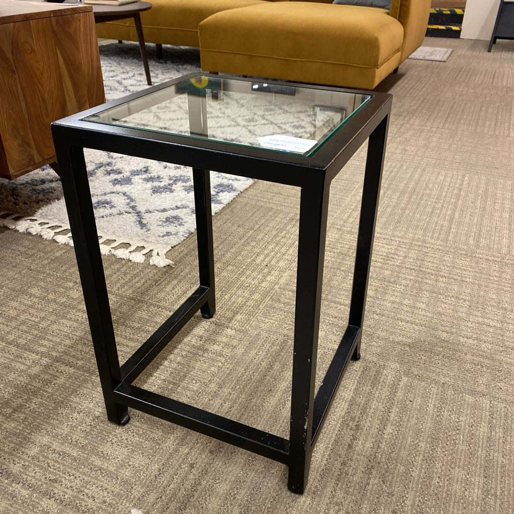 Contemporary Black Frame Side Table