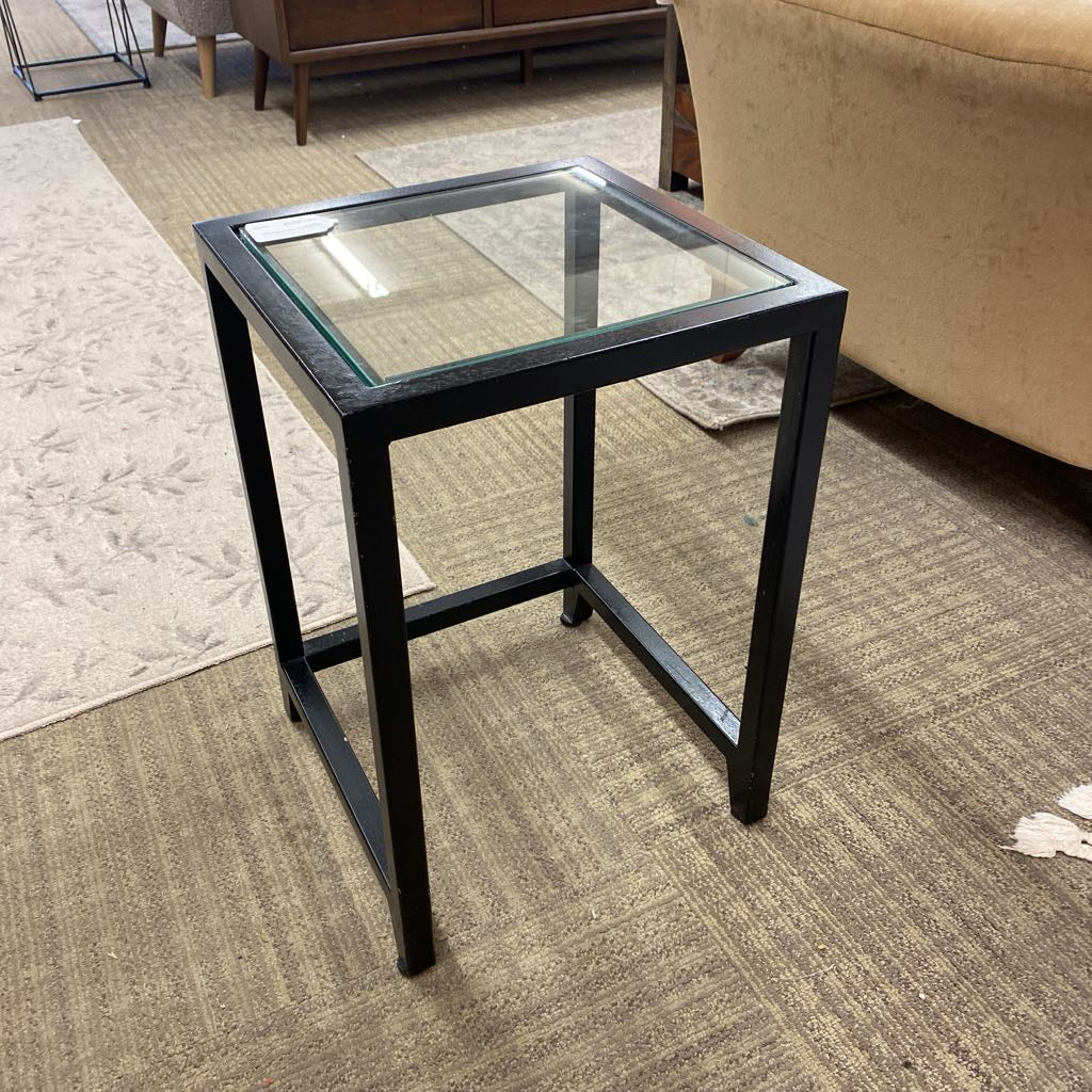Contemporary Black Frame Side Table