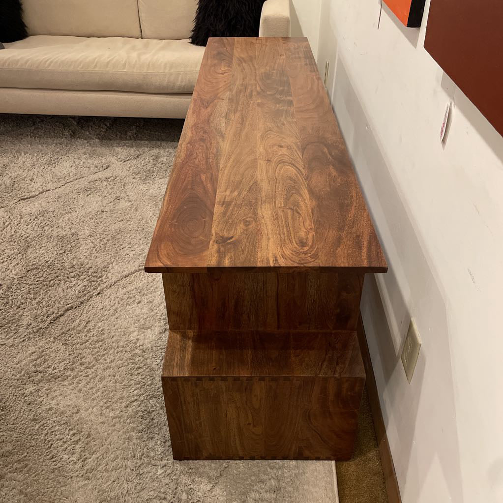 Walnut Asymmetric TV Stand