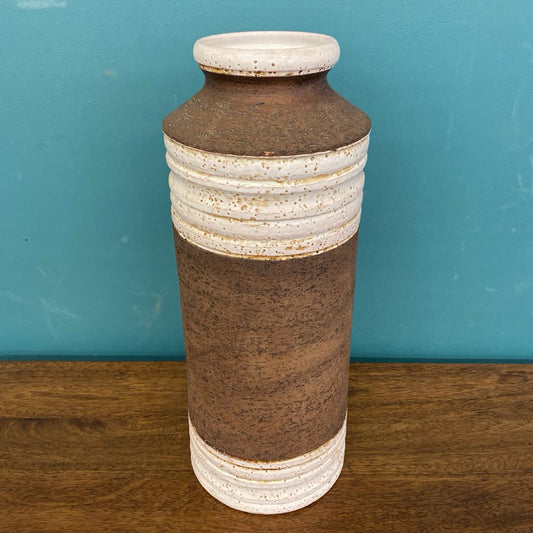 brown and beige vase 