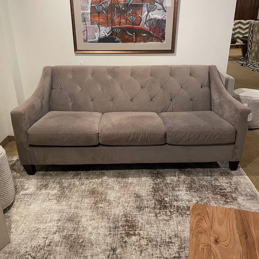 Grey Tufted Back Sofa