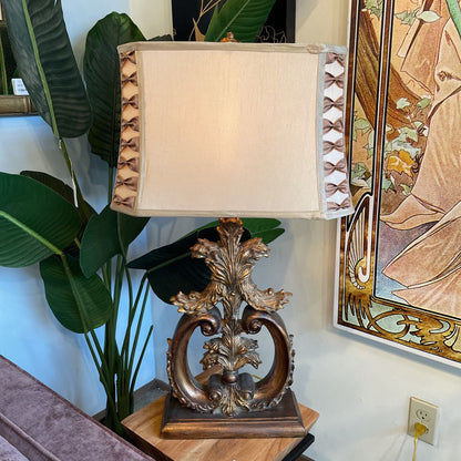 Heavy Baroque Base with Leaves Table Lamp LAMPS