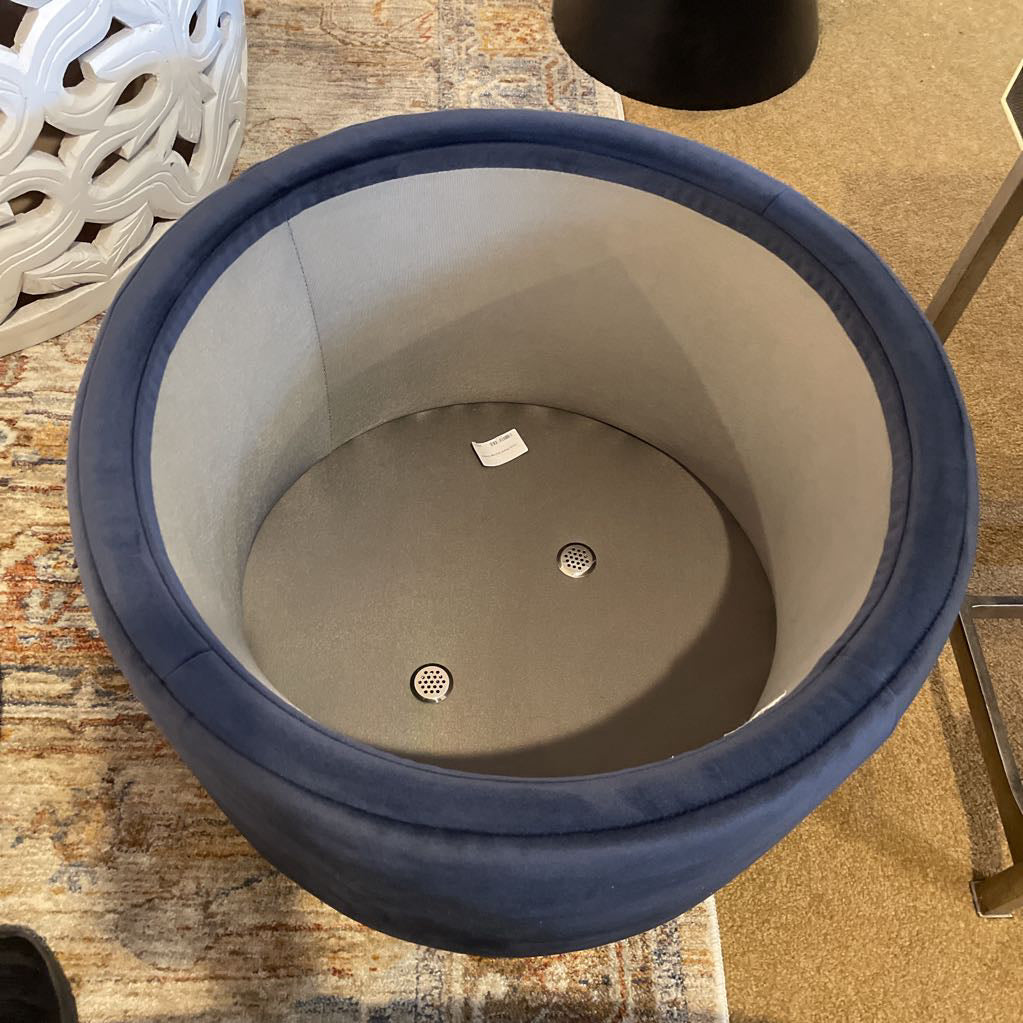 Velvet Round Storage Ottoman U OTTOMANS