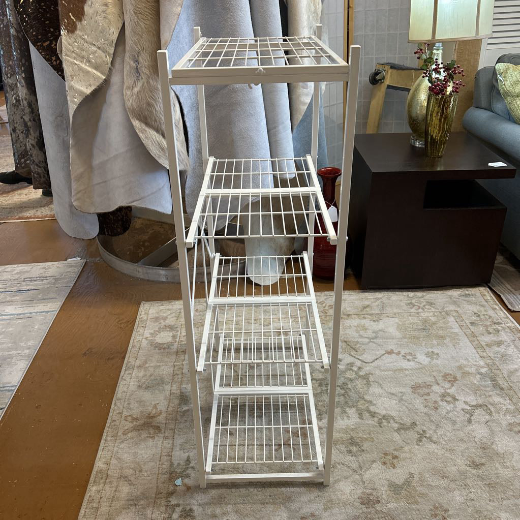 Small White Folding Shelf C BOOKSHELVES