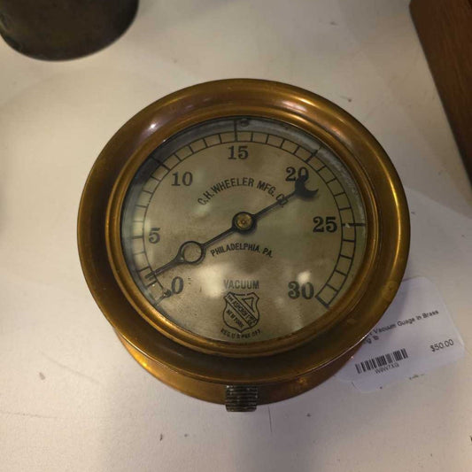 Ashcroft Vacuum Guage in Brass Housing